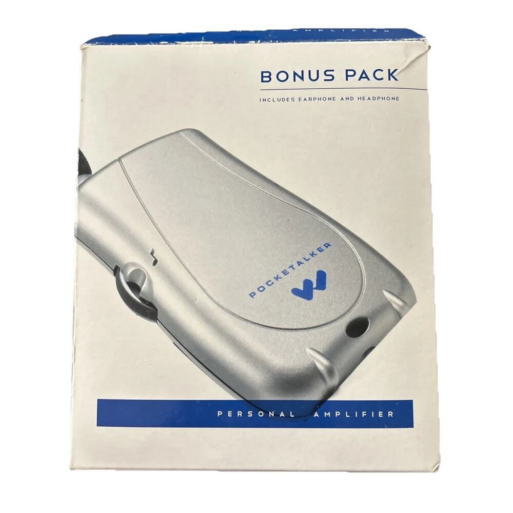 Williams Sound Pocketalker Ultra Bonus Pack PKT D1-EH Mostly New Open Box Read!